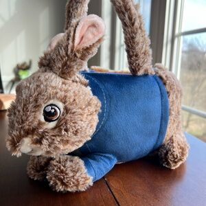 Beatrix PotterPeter rabbit Easter Plush Brown and Blue Holiday Basket